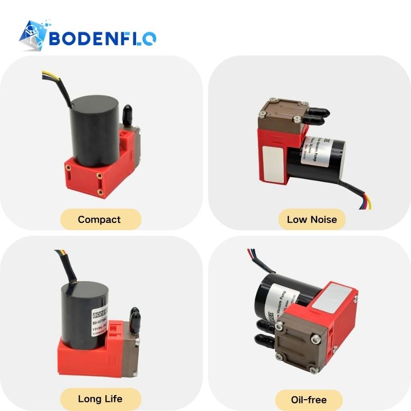 12V diaphragm pump air vacuum pump compact low noise oil free design BD-05TVB-S