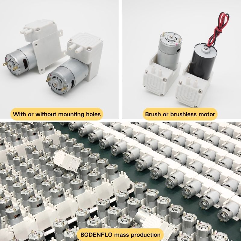 Multi-Angle View of BODENFLO BD-04V 12V Vacuum Pump Showing