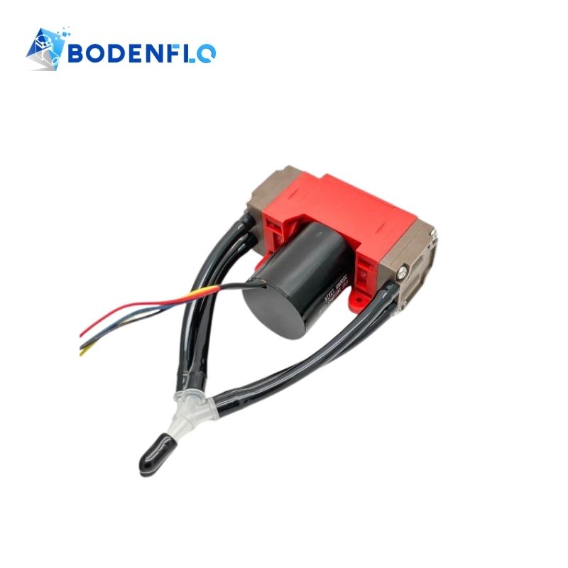 Alternative angle showing BD-05TVB 12V miniature vacuum pump highlighting its compact design and advanced features.