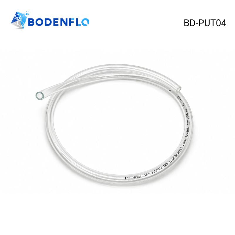 BD-PUT04 transparent polyurethane pneumatic hose with 8mm inner diameter and 12mm outer diameter for micro air systems