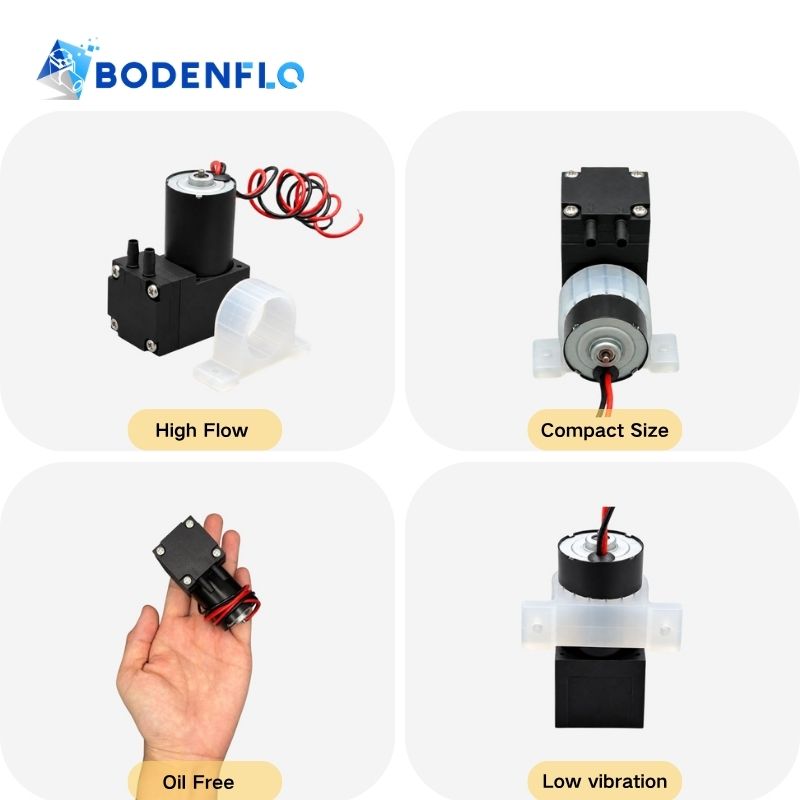 BD-03AB micro diaphragm air pump with high flow compact size oil-free operation and low vibration