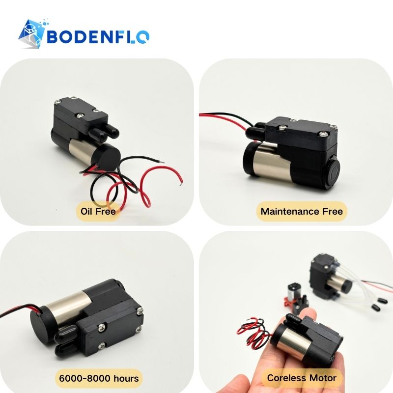 Micro diaphragm pump oil-free and maintenance-free design with long service life for OEM gas sampling systems