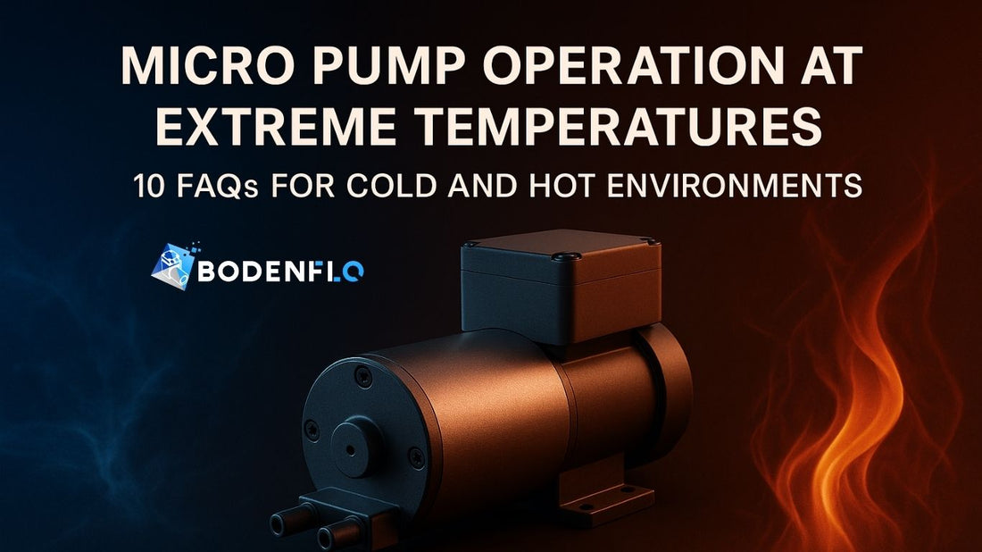 Micro pump operating in extreme hot and cold environments, BODENFLO diaphragm pump for low and high temperature applications