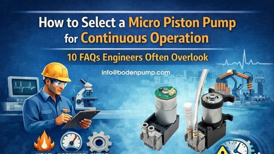 How to select a micro piston pump for continuous operation, featuring compact oil-free micro piston pumps used in medical, industrial, and analytical equipment