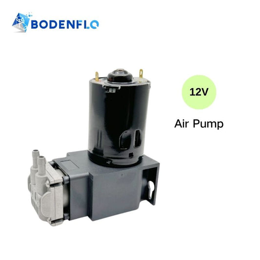 BD-079A-M 12V micro compressor pump showcasing compact design, high-pressure capabilities, and suitability for medical and industrial applications.