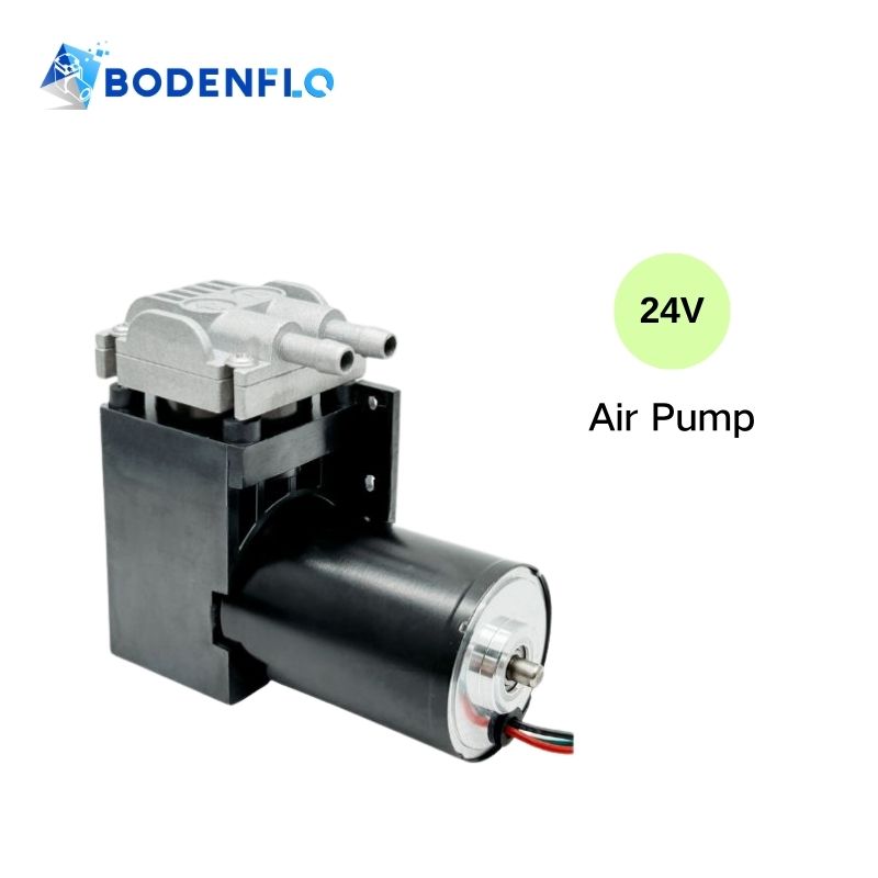 BD-07AB-M 24V small piston pump with brushless motor for high-pressure air applications, compact and durable design.