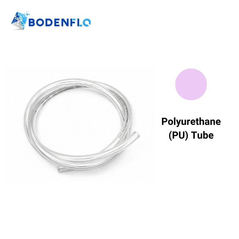 BODENFLO BD-PUT transparent polyurethane pneumatic tubing for miniature air pumps and compressors, available in four sizes