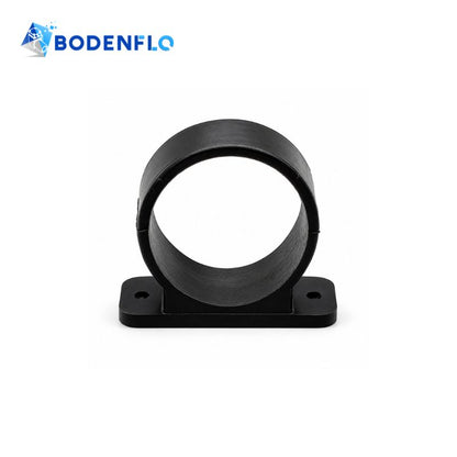 Front view of BD-S304 black anti-vibration silicone mount with circular 36mm pump holder and two mounting holes