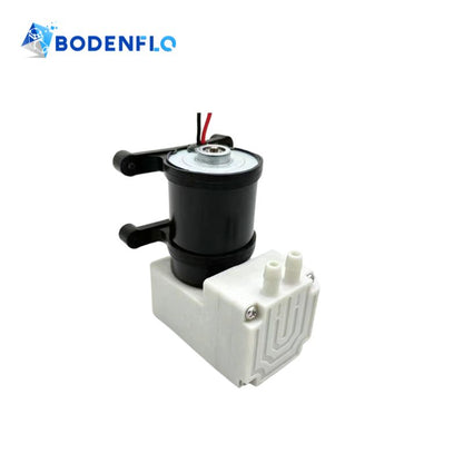 BD-S404 silicone pump mounting brackets installed on a BODENFLO BD-04 brushless micro air pump for vibration isolation