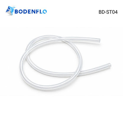 BD-ST04 flexible transparent silicone tubing with 5mm inner diameter and 10mm outer diameter in a coiled arrangement