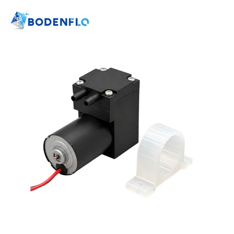 Compact 24V brushless diaphragm vacuum pump with mounting bracket for small equipment