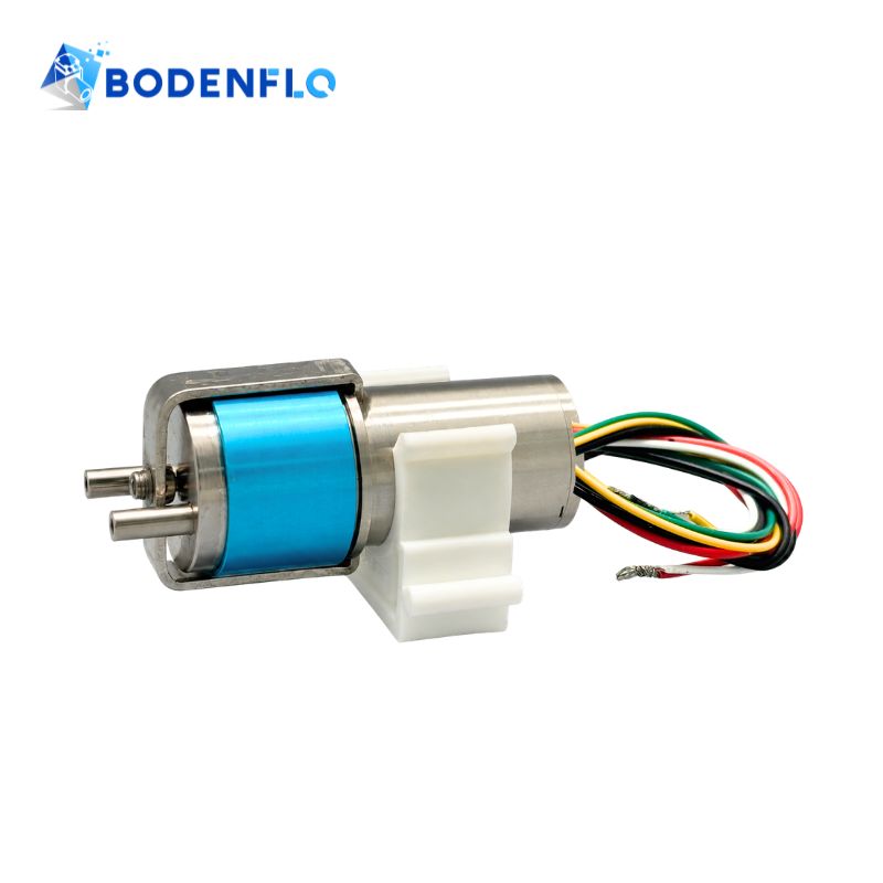 BD-05T01HR5LB compact brushless rotary vane vacuum pump with mounting bracket and multi-wire control