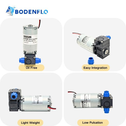 BD-05T60W diaphragm liquid pump features oil free easy integration light weight and low pulsation