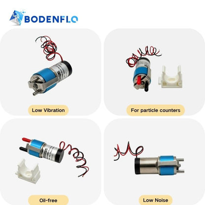 Miniature rotary vane vacuum pump 6V for compact gas detection and sampling equipment